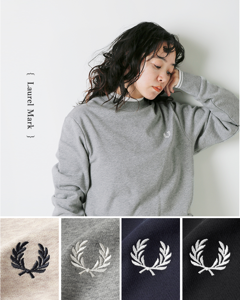 FRED PERRY(フレッド ペリー)コットンクルーネックスウェットシャツ“CREWNECKSWEATSHIRT”m7535