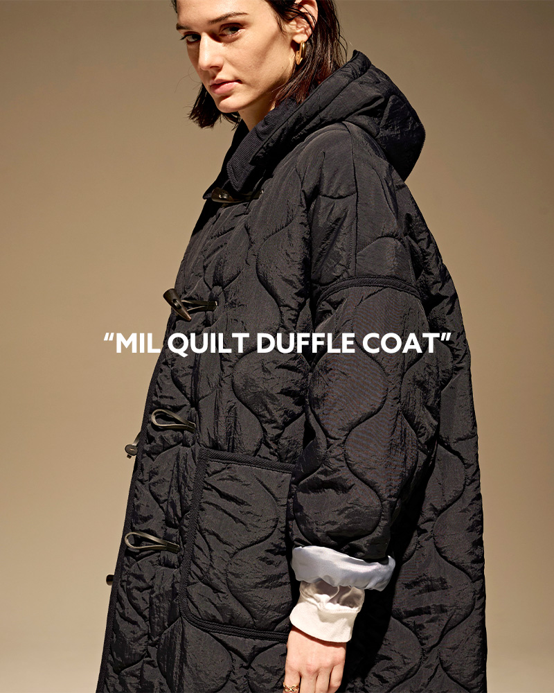 kha:ki(カーキ)ミリタリーキルトダッフルコート“MILQUILTDUFFLECOAT”mil23fjk3209