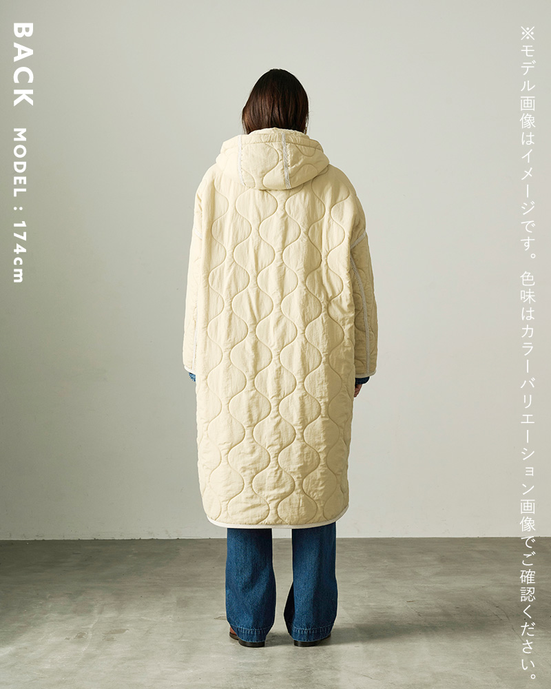 kha:ki(カーキ)ミリタリーキルトダッフルコート“MILQUILTDUFFLECOAT”mil23fjk3209