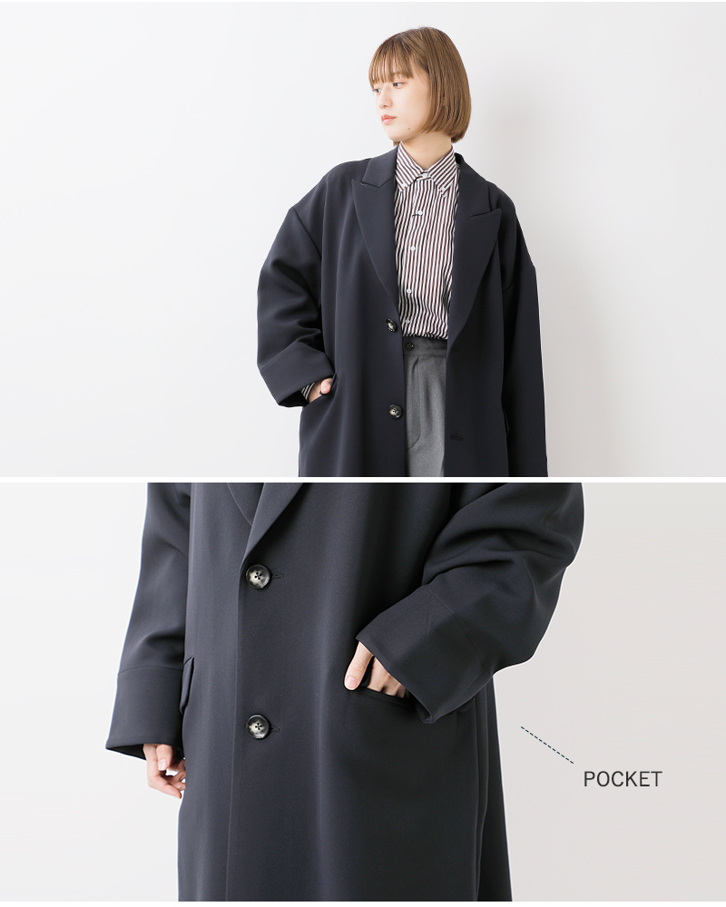 MANON(マノン)ジャージービッグロングコート“JERSEYBIGCOAT”mnn-ct-046