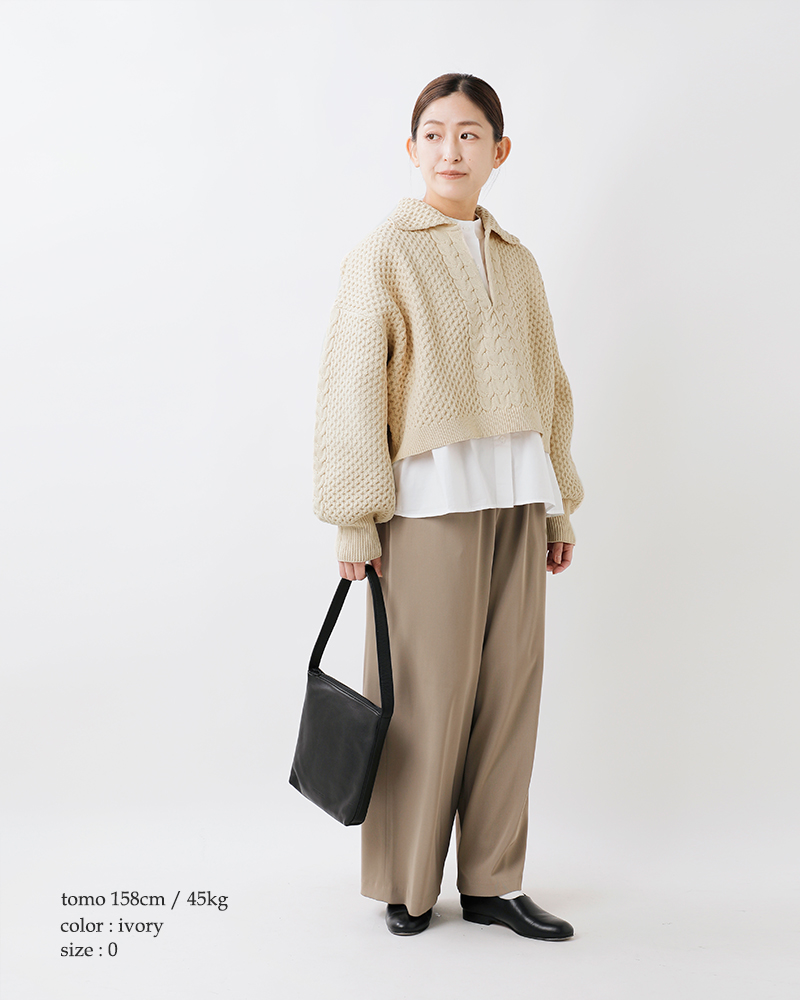 MANON(マノン)スキッパーケーブルニットプルオーバー“SKIPPERCABLEKNIT”mnn-kt-033