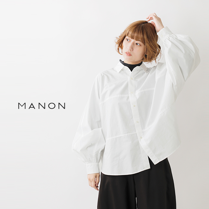 MANON(マノン)コットンドルマンスリーブオーバードレスシャツ“DOLMANSLEEVEOVERDRESSSHT”mnn-sh-267