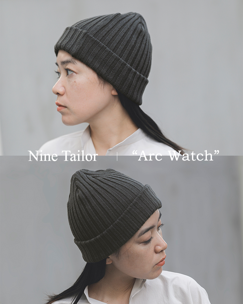 Nine Tailor(ナインテイラー)リブ編みニット帽“ArcWatch”n-1300