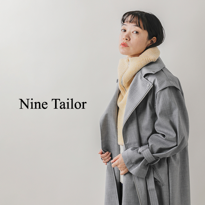 Nine Tailor(ナインテイラー)ウールハーフジップニットネックウォーマー“StomaNeckwarmer”n-1304