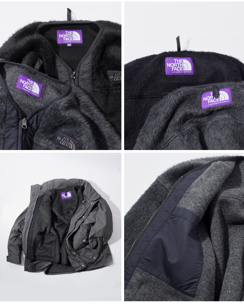 THE NORTH FACE PURPLE LABEL(ノースフェイスパープルレーベル)プラスウールフリースフィールドカーディガン“PLASWoolFleeceFieldCardigan”n24fa029