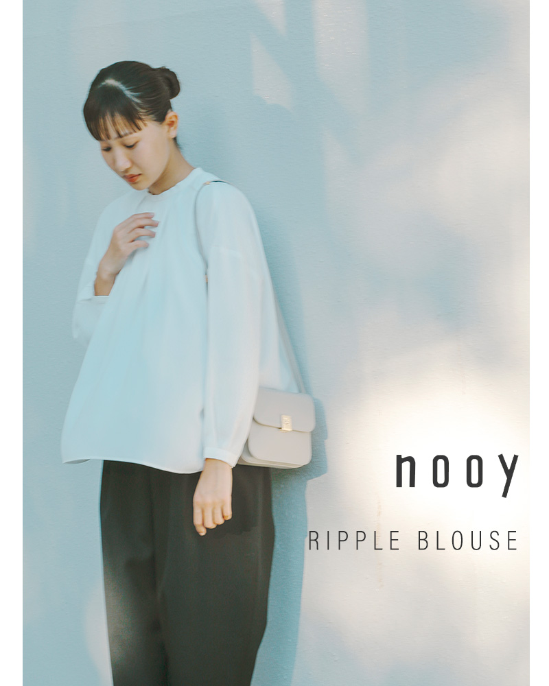 nooy(ヌーイ)ソフトベネシャンリップルブラウスnsh03aw23