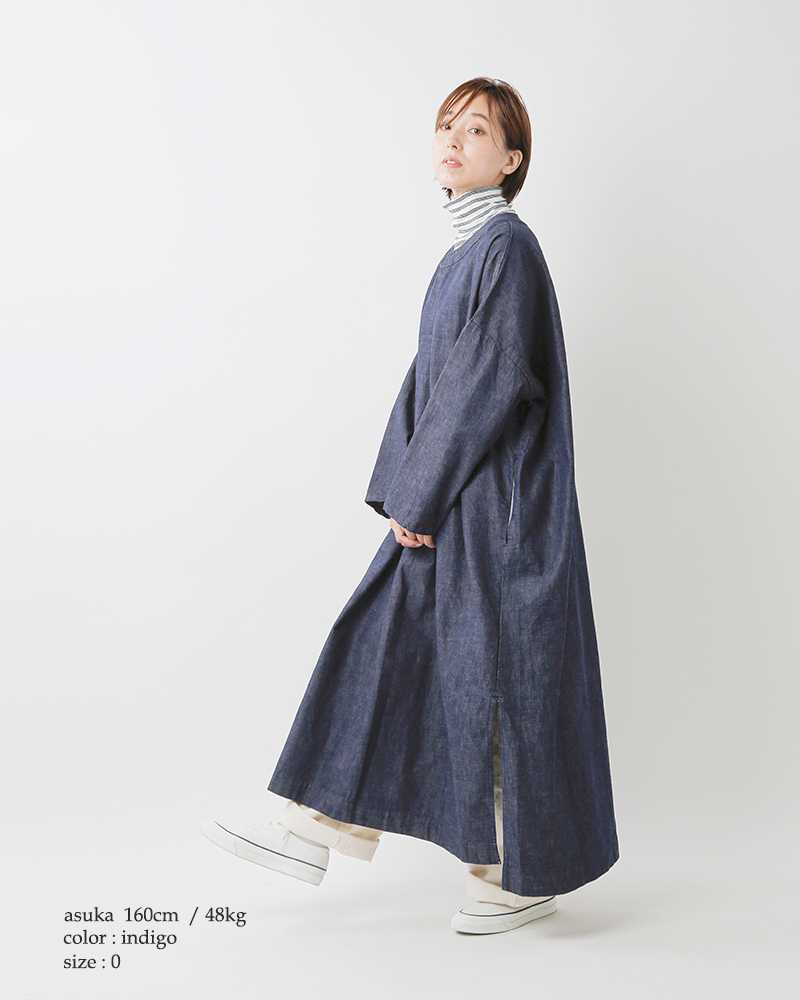 ordinaryfits(オーディナリーフィッツ)コットンデニムスリットドレス“SLITDRESS/DENIM”of-o054-324