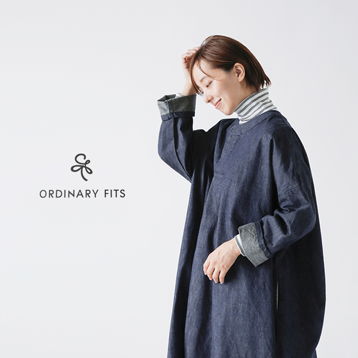 ordinaryfits(オーディナリーフィッツ)コットンデニムスリットドレス“SLITDRESS/DENIM”of-o054-324