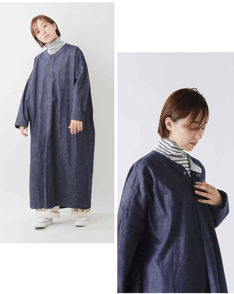 ordinaryfits(オーディナリーフィッツ)コットンデニムスリットドレス“SLITDRESS/DENIM”of-o054-324