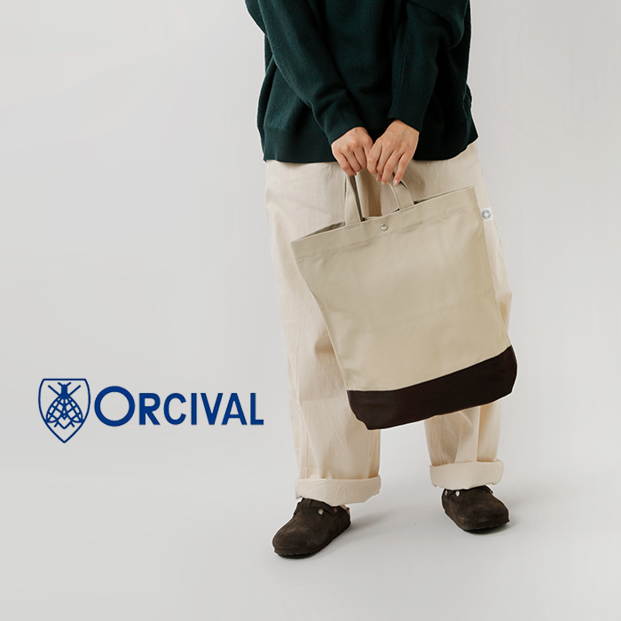 ORCIVAL(オーチバル・オーシバル)ライトキャンバス2トーントートバッグor-h0319lcv