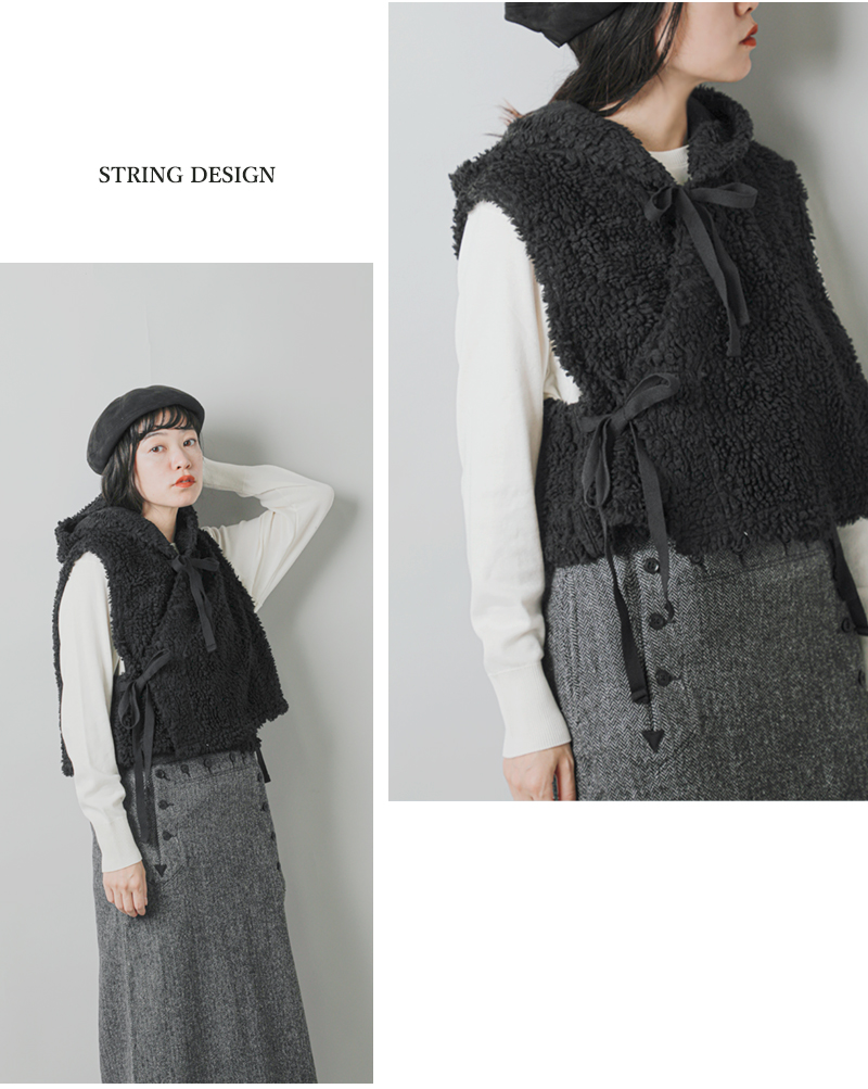 ENGINEERED GARMENTS(エンジニアド ガーメンツ)フーデッドニットベスト“HoodedKnitVest”ps108-109