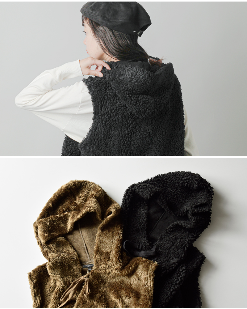 ENGINEERED GARMENTS(エンジニアド ガーメンツ)フーデッドニットベスト“HoodedKnitVest”ps108-109