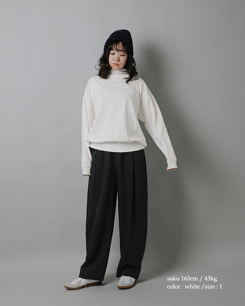 RHODOLIRION(ロドリリオン)コットンスワロー刺繍タートルネックTシャツ“SwallowEMB.TurtleNeckTee”ps1085