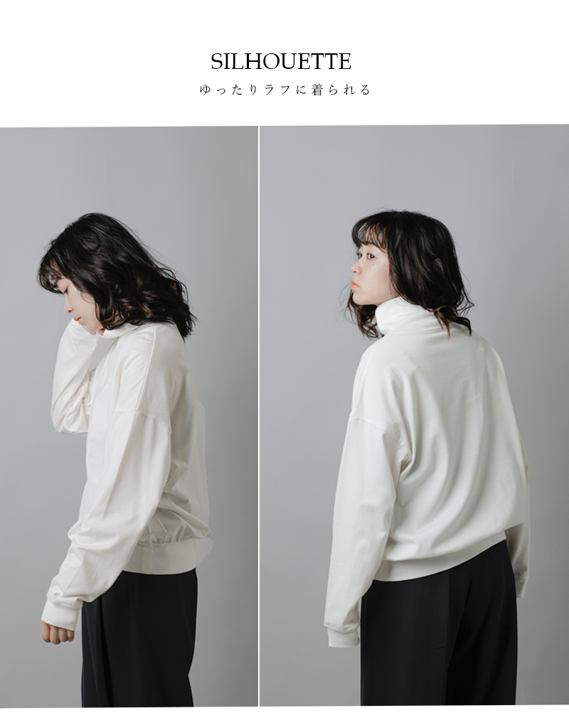 RHODOLIRION(ロドリリオン)コットンスワロー刺繍タートルネックTシャツ“SwallowEMB.TurtleNeckTee”ps1085