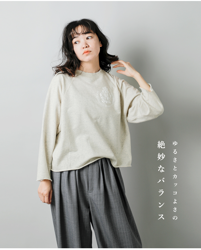 RHODOLIRION(ロドリリオン)コットンクレストプリントクルースウェットシャツ“PrintedCrestCrewSweatshirt”ps1093