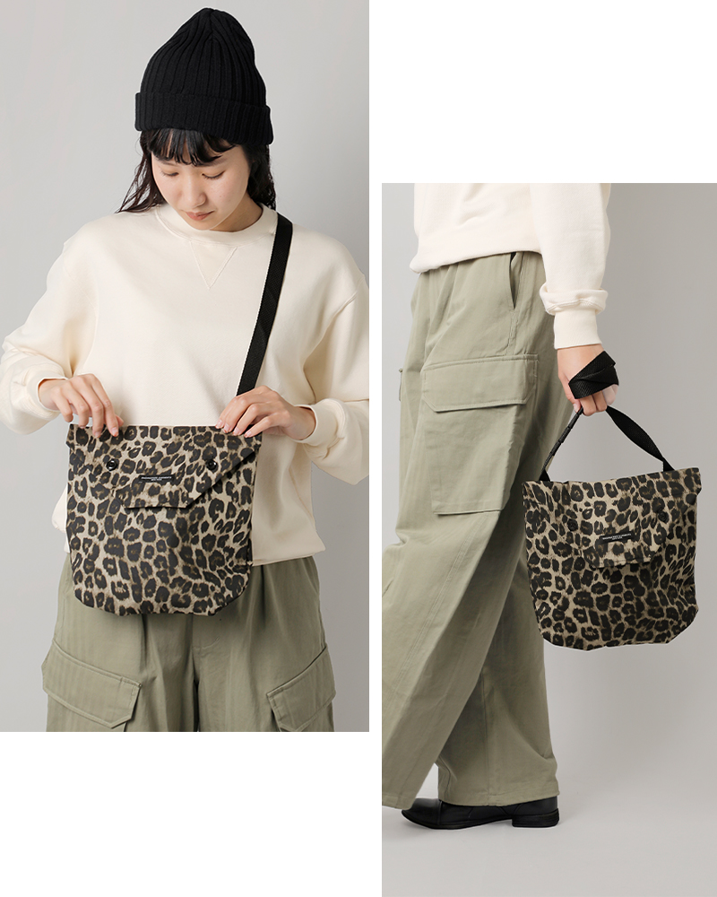 ENGINEERED GARMENTS(エンジニアド ガーメンツ)レオパードプリントショルダーポーチ“ShoulderPouch”ps424