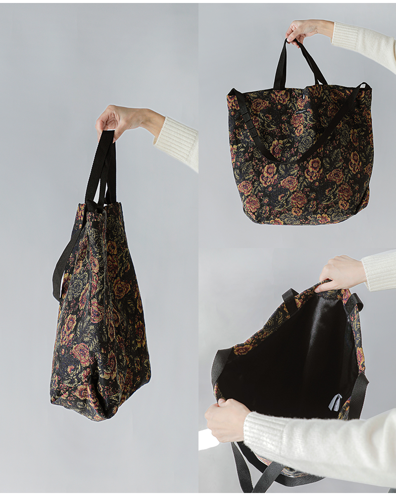 ENGINEERED GARMENTS(エンジニアド ガーメンツ)フローラルジャガード2wayキャリーオールトートバッグ“CarryAllTote”ps434