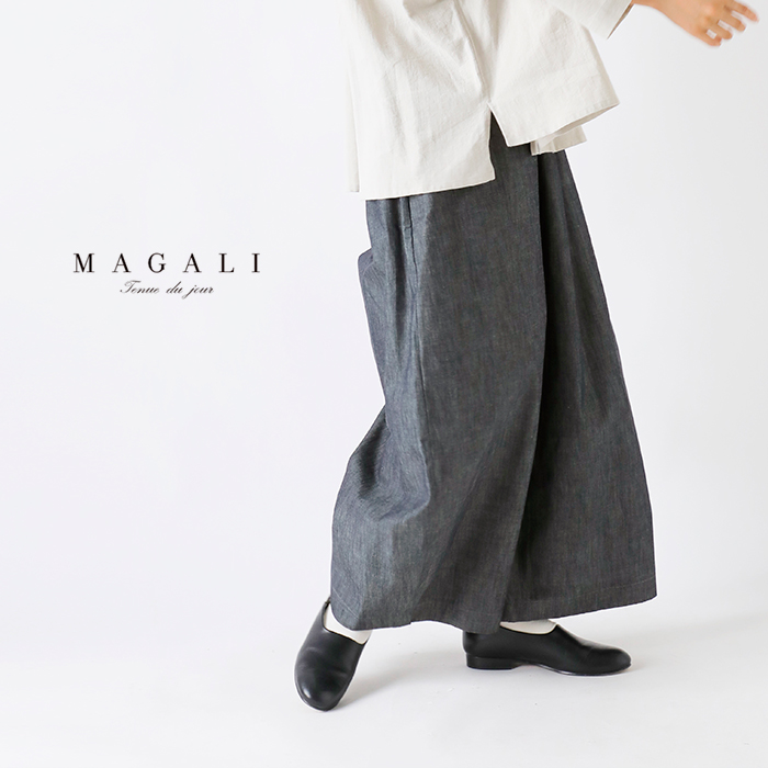 MAGALI(マガリ)インディゴコットンフラップパンツpt58