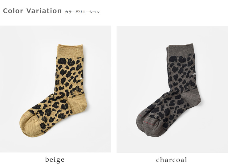 ROTOTO(ロトト)レオパードミニクルーソックス“LEOPARDMINICREWSOCKS”r1525