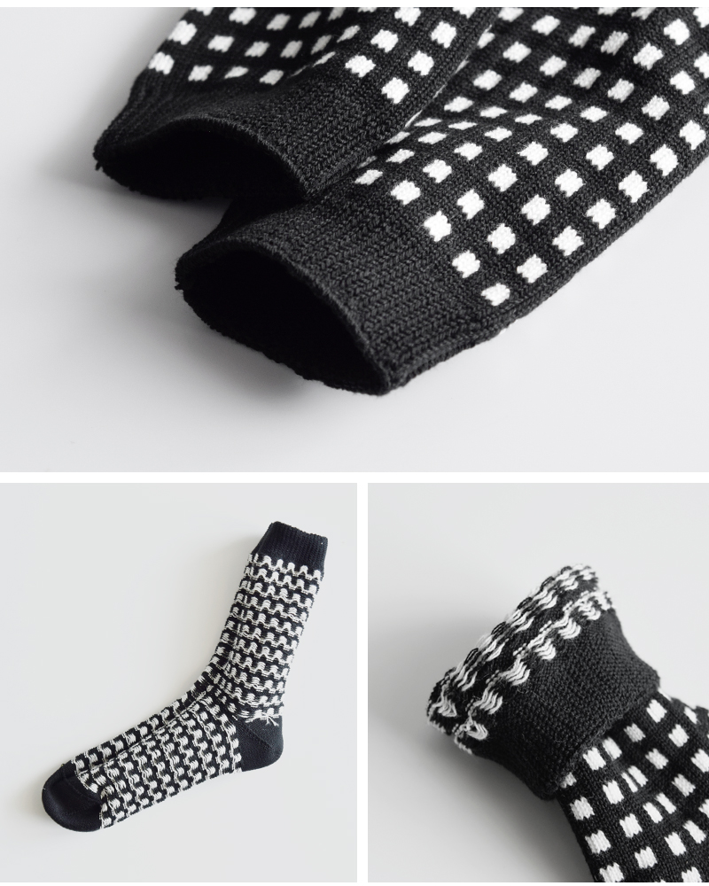 ROTOTO(ロトト)スクエアラティスソックス“SQUARELATTICESOCKS”r1548