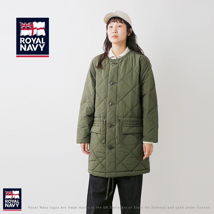 ROYAL NAVY(ロイヤルネイビー)ノーカラキルティングカモフラージュコート“NOCOLLARCAMOUFLAGECOAT”rn24fncm75