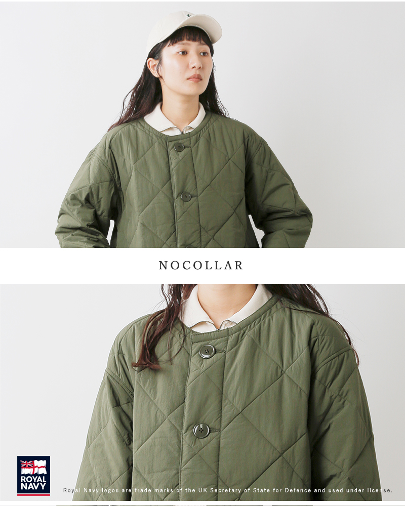 ROYAL NAVY(ロイヤルネイビー)ノーカラキルティングカモフラージュコート“NOCOLLARCAMOUFLAGECOAT”rn24fncm75