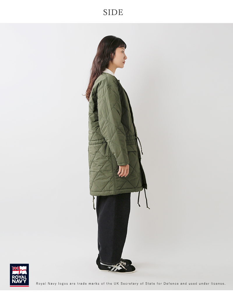 ROYAL NAVY(ロイヤルネイビー)ノーカラキルティングカモフラージュコート“NOCOLLARCAMOUFLAGECOAT”rn24fncm75