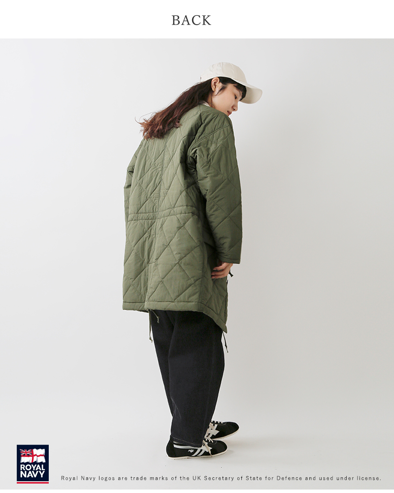 ROYAL NAVY(ロイヤルネイビー)ノーカラキルティングカモフラージュコート“NOCOLLARCAMOUFLAGECOAT”rn24fncm75