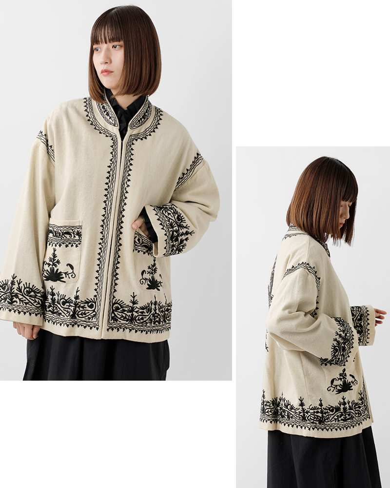 normment(ノーメント)ウールアリエンブロイダリージャケット“WOOLEMBJACKET”s24p-683