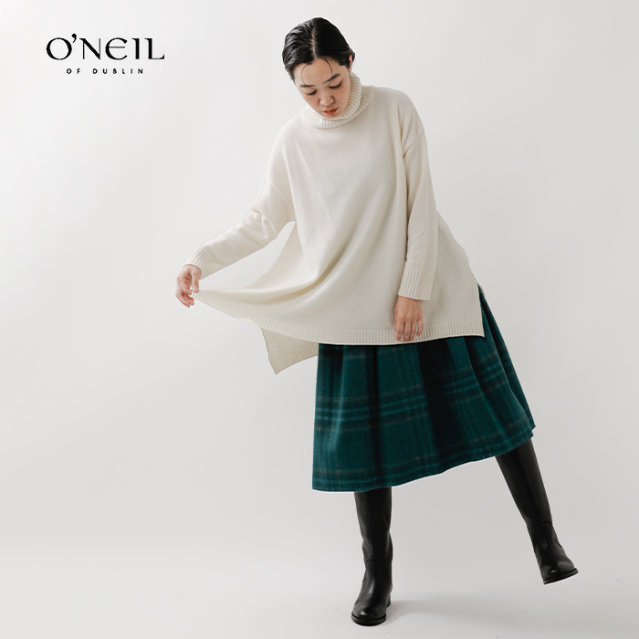 ONEIL OF DUBLIN(オニールオブダブリン)aranciato別注エラスティックチェックタックスカートs265wb