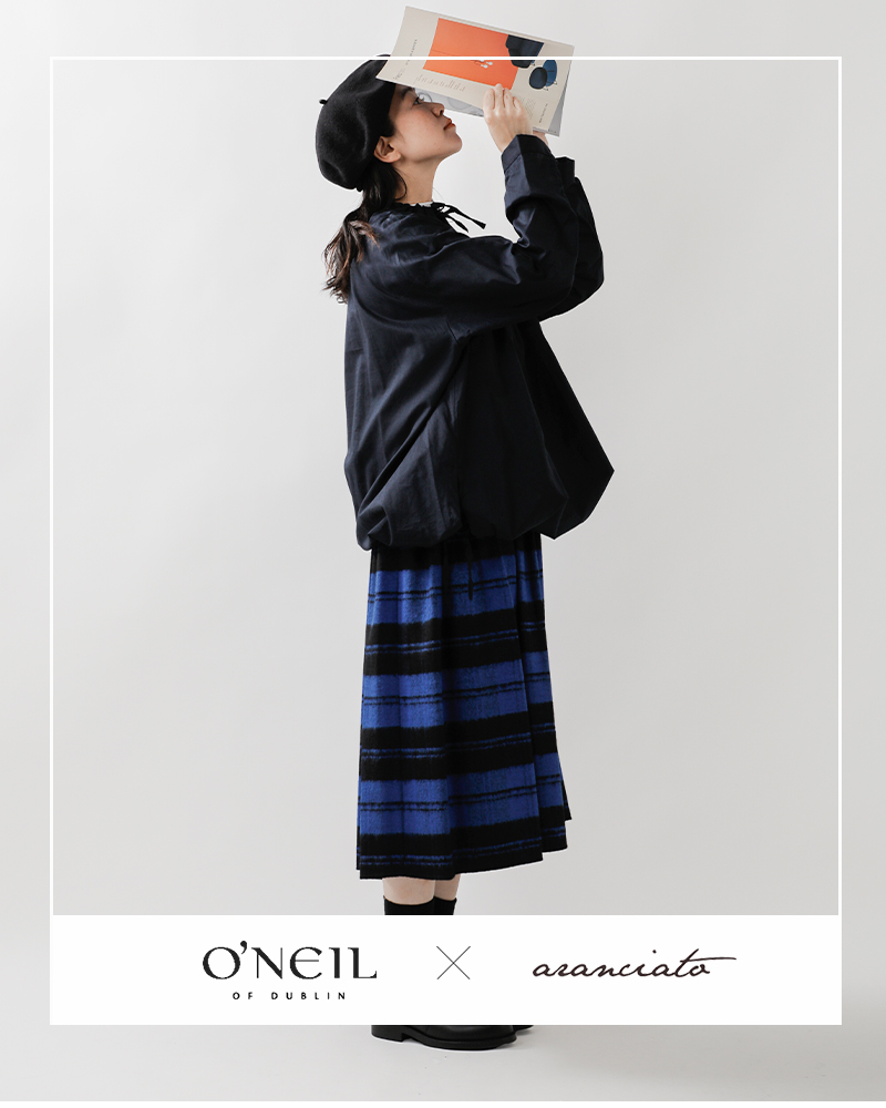 ONEIL OF DUBLIN(オニールオブダブリン)aranciato別注エラスティックチェックタックスカートs265wb