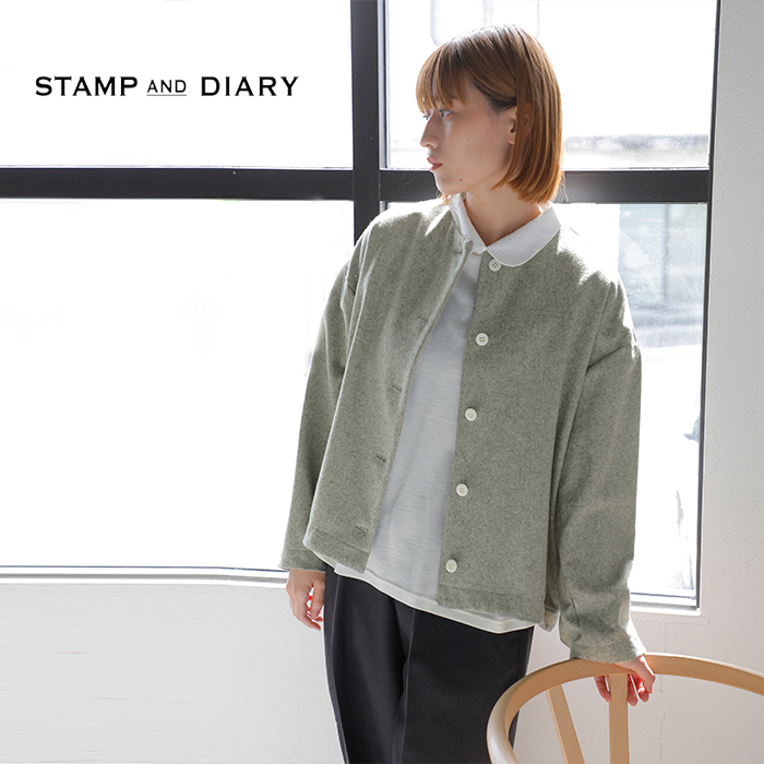 STAMP AND DIARY(スタンプアンドダイアリー)フランネルトップショートジャケットsdc403aw73