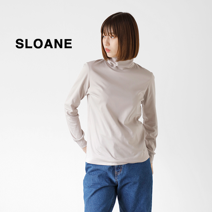 SLOANE(スローン)スーピマスムースタートルネック長袖Tシャツsl7w-t354