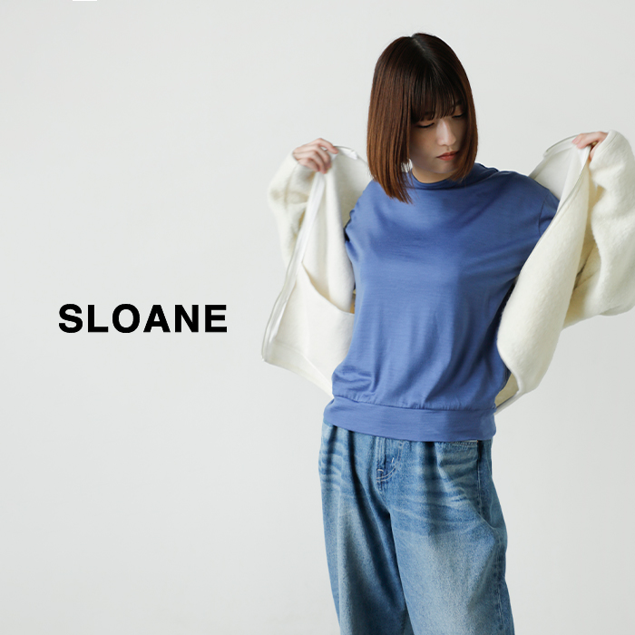 SLOANE(スローン)ウール天竺長袖ニットTシャツsl8w-t439