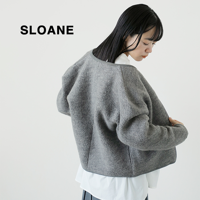 SLOANE(スローン)シープパイルZIPカーディガンsl9w-t756