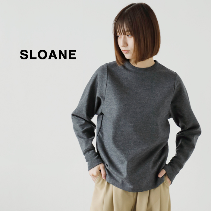 SLOANE(スローン)ウールミルド天竺クルーネックプルオーバーsl9w-t773