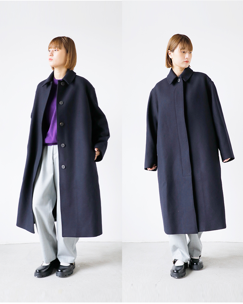 STUDIO NICHOLSON(スタジオ ニコルソン)メルトンウールオーバーコート“ROUNDEDOVERCOAT”snw-725