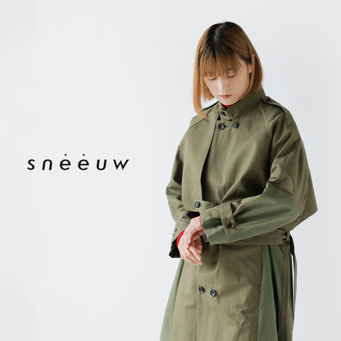 sneeuw(スニュウ)コットンリネントレンチコートsnw30-09