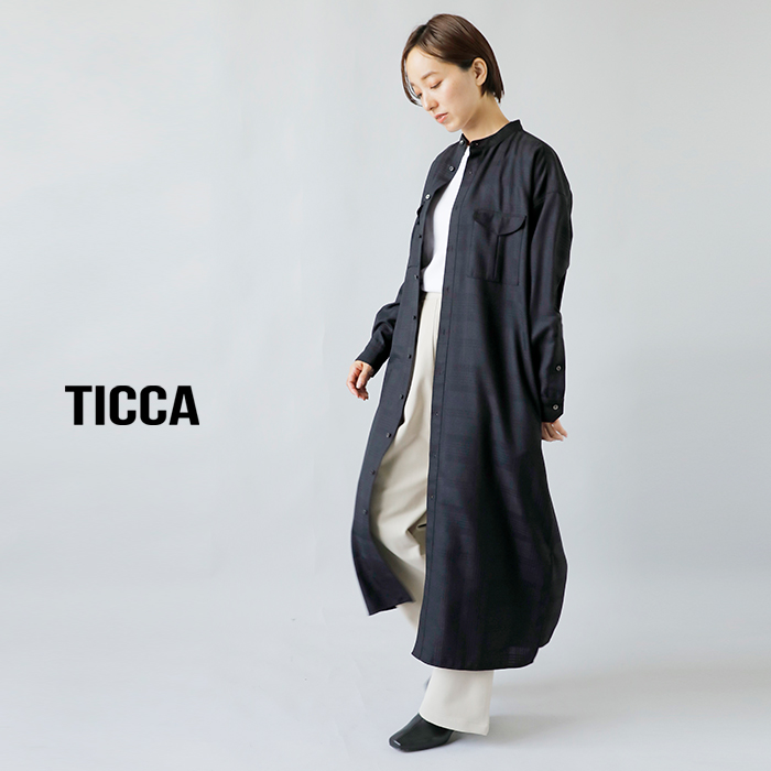 TICCA(ティッカ)シャドウチェックロングワンピースtbda-191