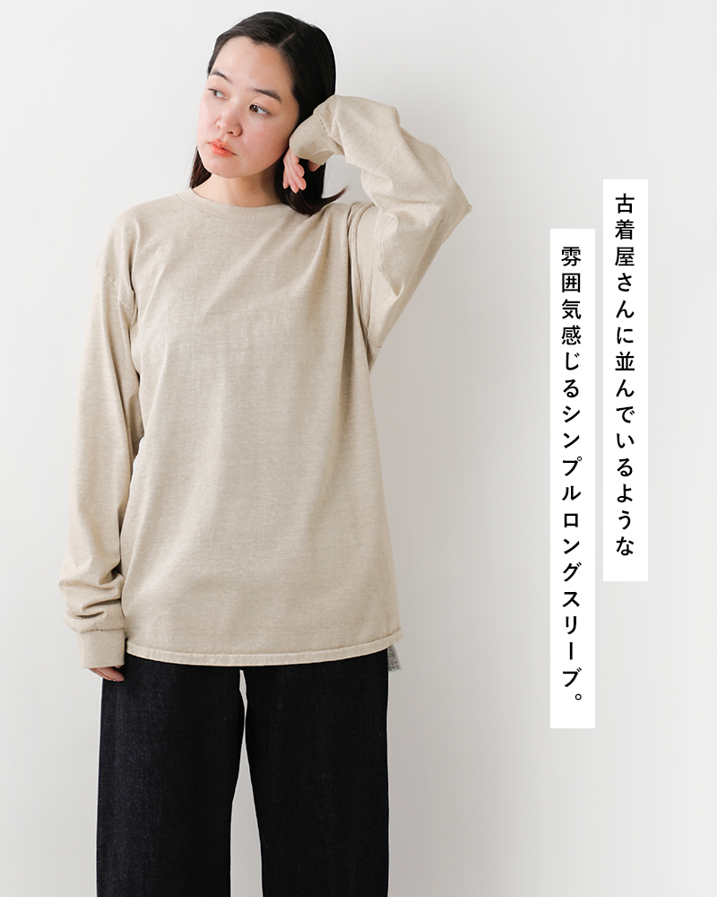 TOWN CRAFT(タウンクラフト)コットン90sピグメントロングスリーブTシャツtc22s018