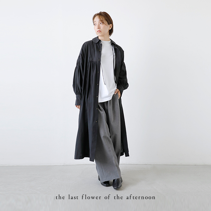 the last flower of the afternoon ラストフラワーオブジアフタヌーン オーガニック コットン スモック ドレス  “指間の光 Smock dress” tlf-125-op002-vcg-yo 2024aw新作 レディース | Piu di  aranciato(ピウディアランチェート)