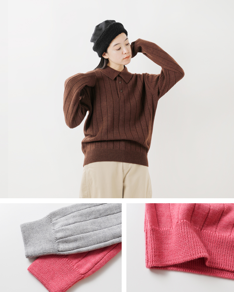 soglia(ソリア)ウールポロセーター“WEANERSPoloSweater”weaners-polo-sweater