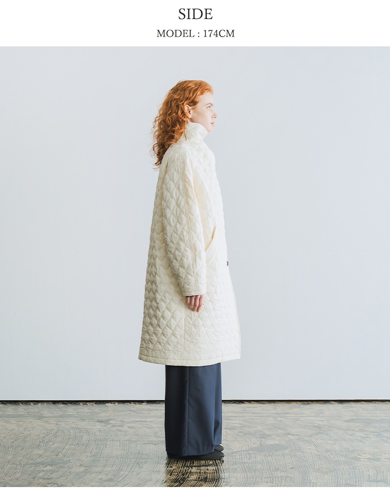 whyto(ホワイト)キルティングアシンメトリーコート“quiltingasymmetrycoat”wht24fjk4033