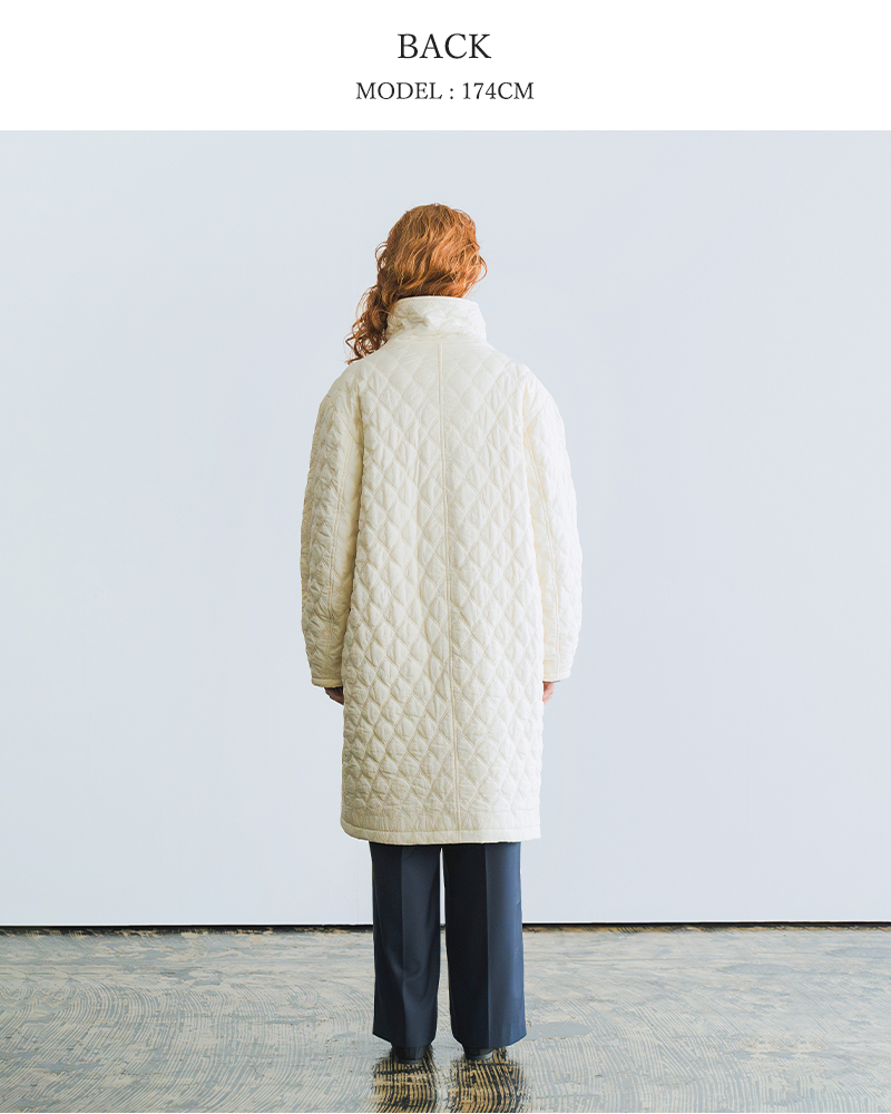 whyto(ホワイト)キルティングアシンメトリーコート“quiltingasymmetrycoat”wht24fjk4033