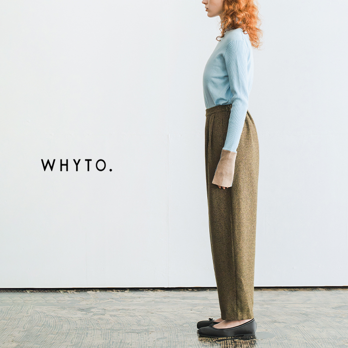 whyto(ホワイト)ミックスカラートラウザーパンツ“mixcolortrouser”wht24fpt4043