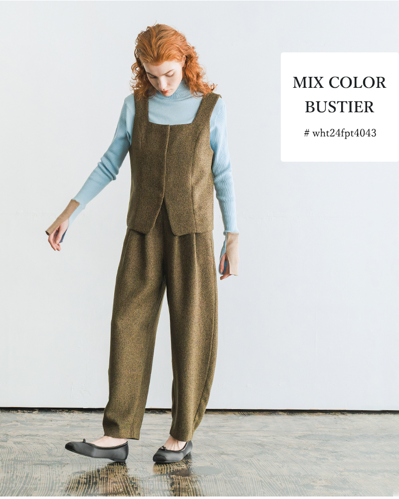 whyto(ホワイト)ミックスカラートラウザーパンツ“mixcolortrouser”wht24fpt4043