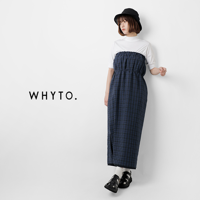 whyto(ホワイト)チェックリバーシブルドレス“CHECKREVERSIBLEDRESS”wht24hop4050