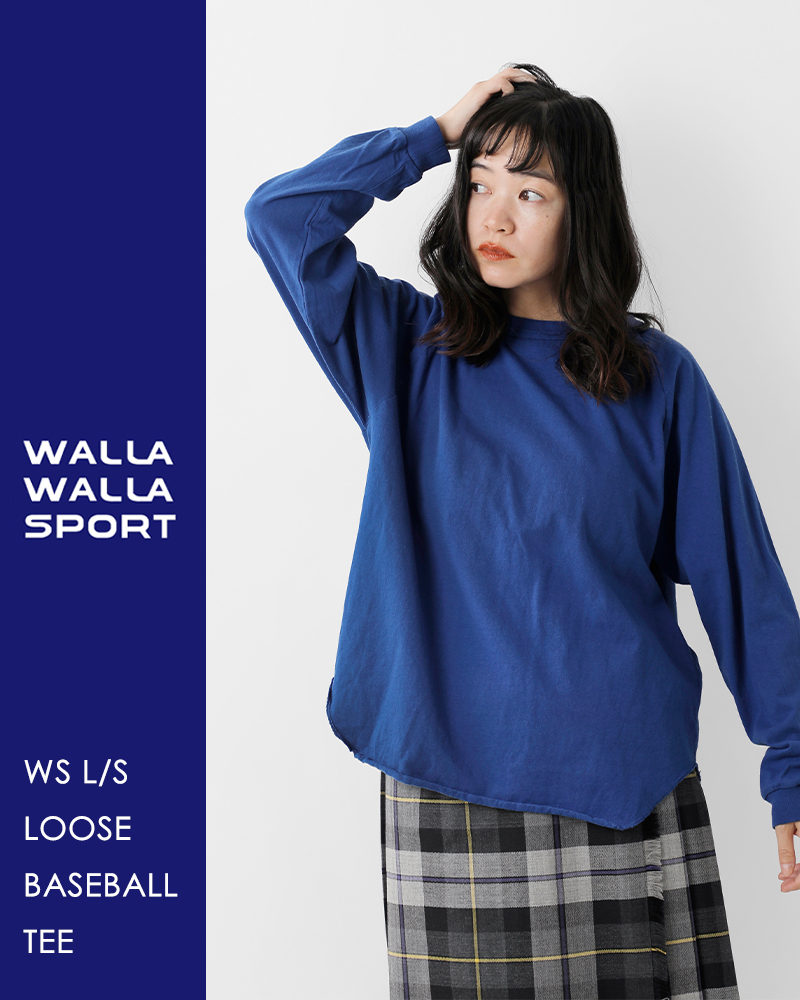 WALLA WALLA SPORTS(ワラワラスポーツ)コットンルーズベースボールロングスリーブTシャツ“WSL/SLOOSEBASEBALLTEE”ww030196-sr