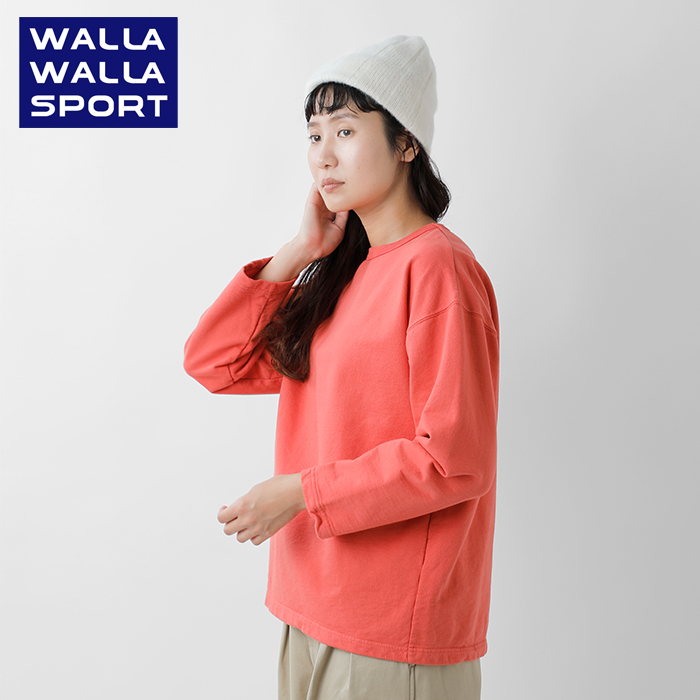 WALLA WALLA SPORTS(ワラワラスポーツ)コットン裏毛ビッグクルースウェットシャツ“WSBIGCREWSWEATSHIRTS”ww130060-sr