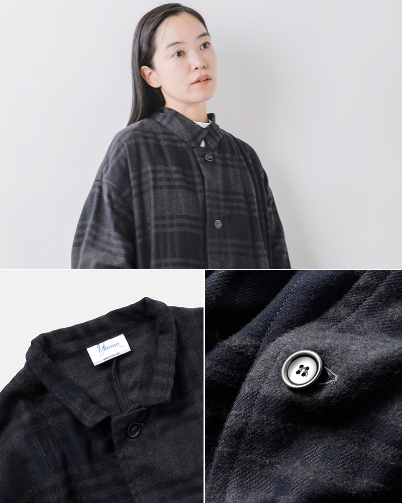 Yarmo(ヤーモ)コットンフランネルビッグコートyar-24aw-co15